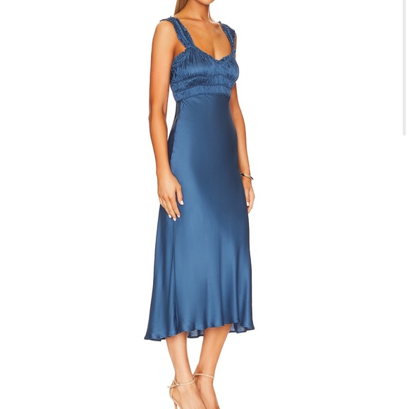 Enola Dress is Slate Blue - Picture 2 of 4